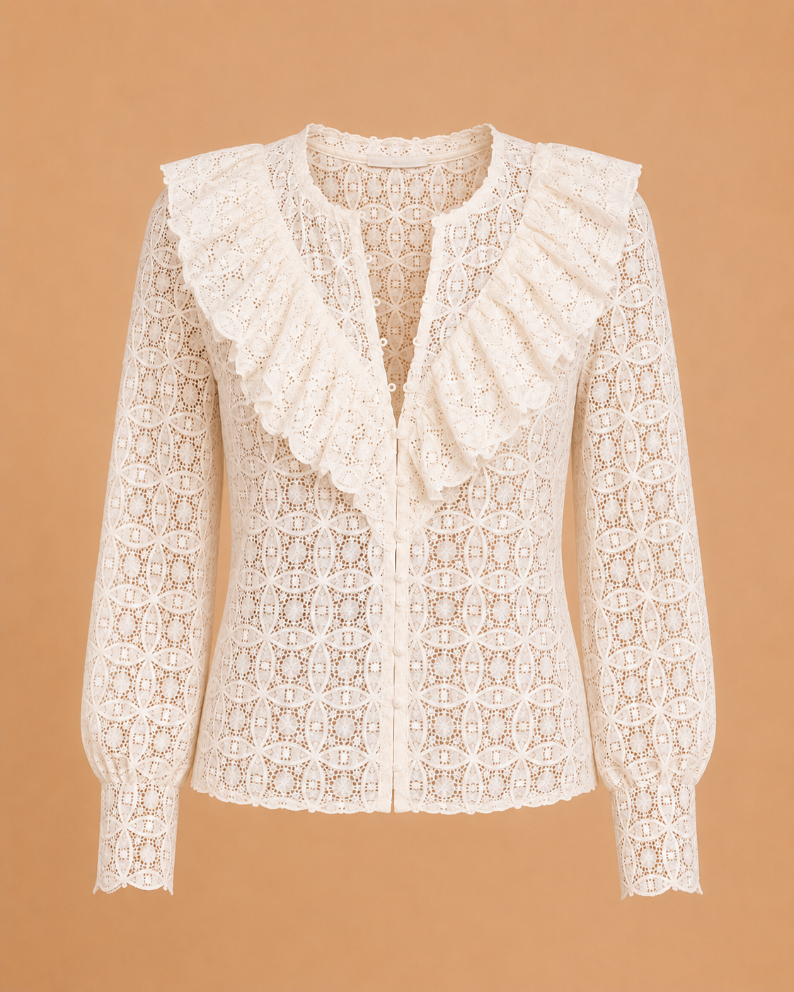 Top Aveline — Dentelle Ivoire & Volants