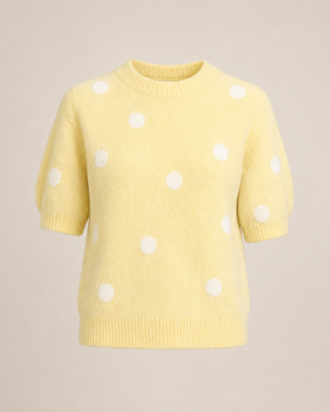 Top Lilia — Maille Douce Jaune Pastel