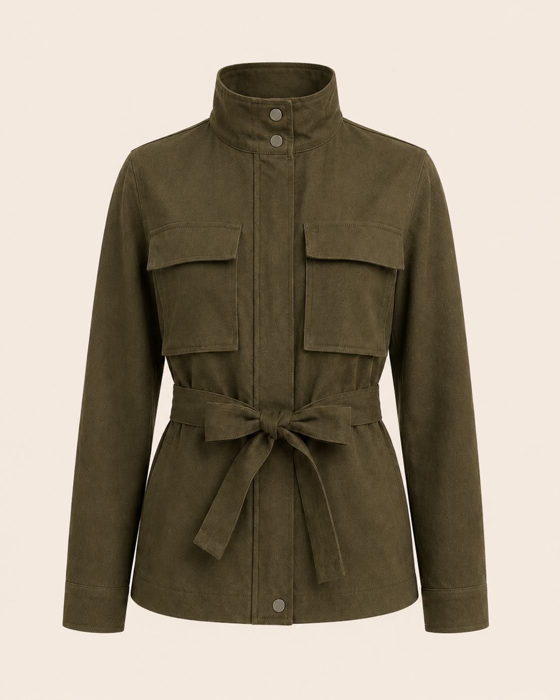 Veste Soline — Saharienne Kaki Ceinturée