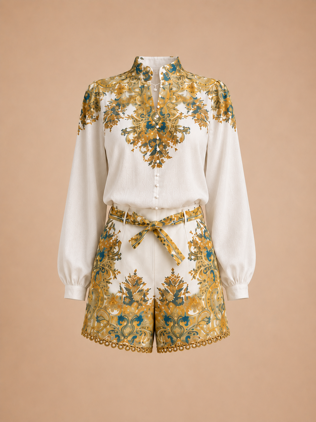 Ensemble Celestia — Broderies Baroques Ivoire