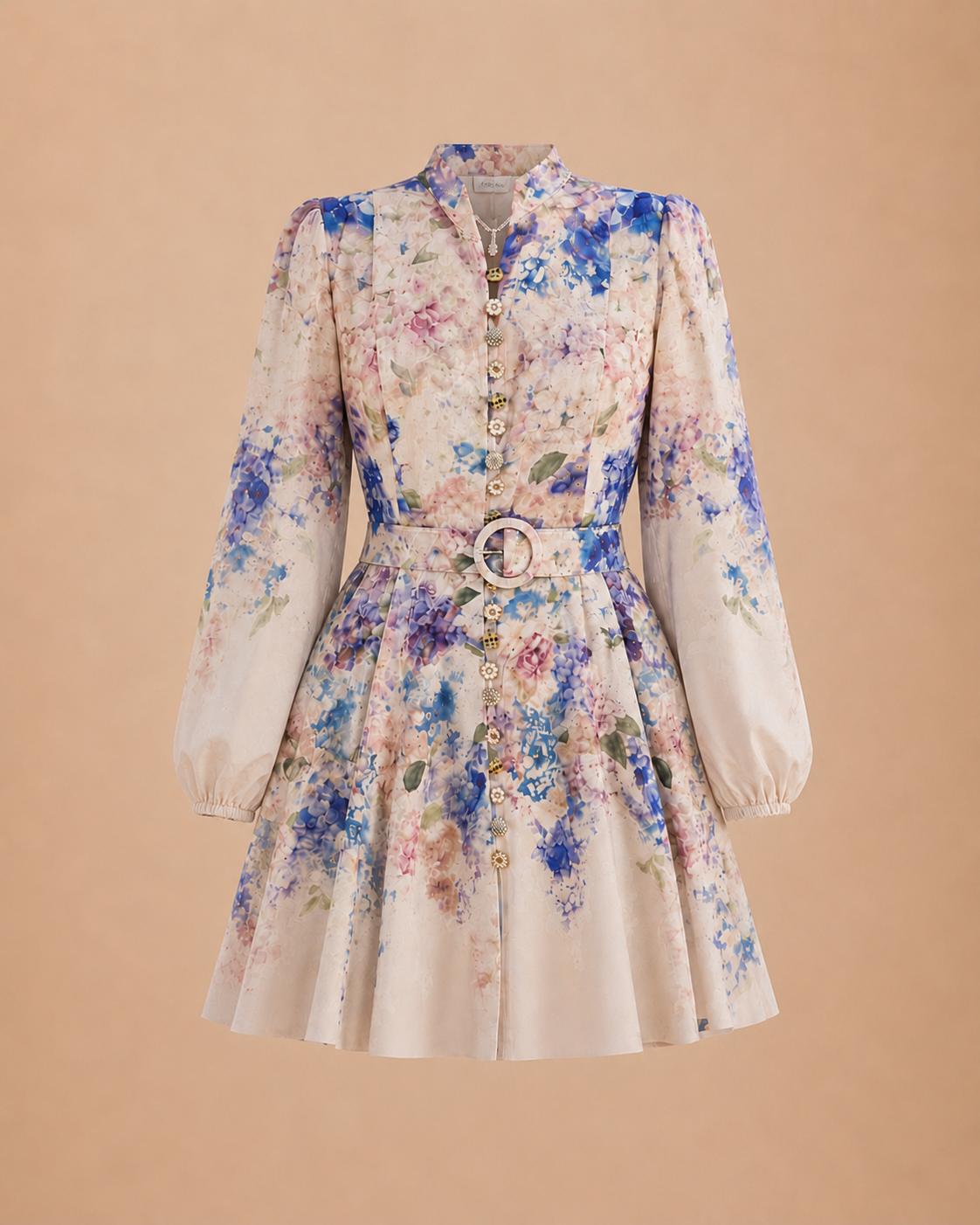 Robe Amélia — Jardin d’Hortensias Ivoire
