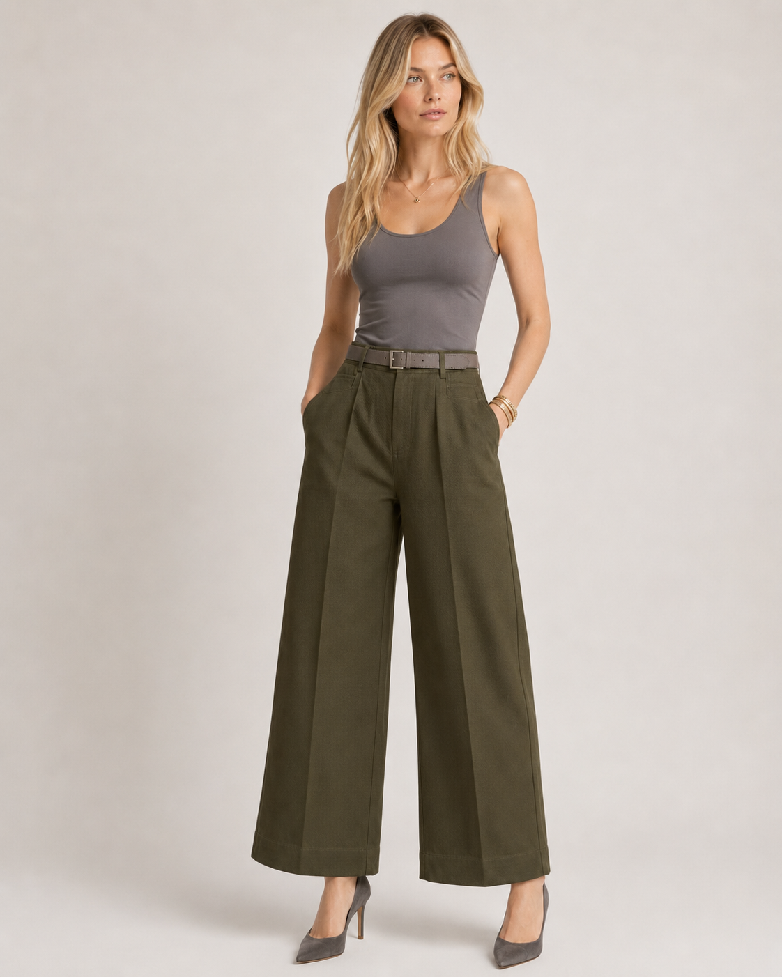 Pantalon Maëlys — Large Kaki